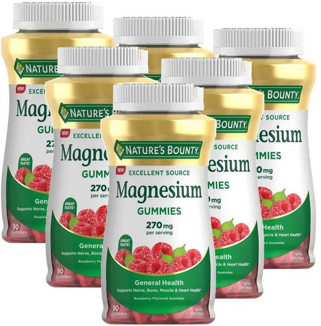 네이처스 바운티 마그네슘 시트레이트 구미 젤리 Nature's Bounty Magnesium Gummies, 6개, 90정
