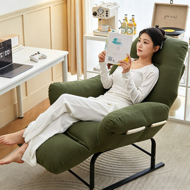 FONOW 1인용리클라이너 사랑받는 무중력 1인 소파, F-녹색