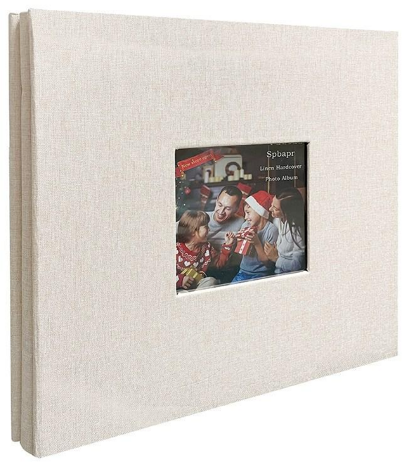 데일앤드 초음파 사진 인생네컷 성장 앨범 대용량 포토북 접착식 앨범 30매, 화이트