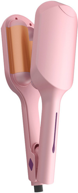 오믈렛 머리 고데기 40mm 물결무늬 큰 고데기 음이온 전기 클램프, purple