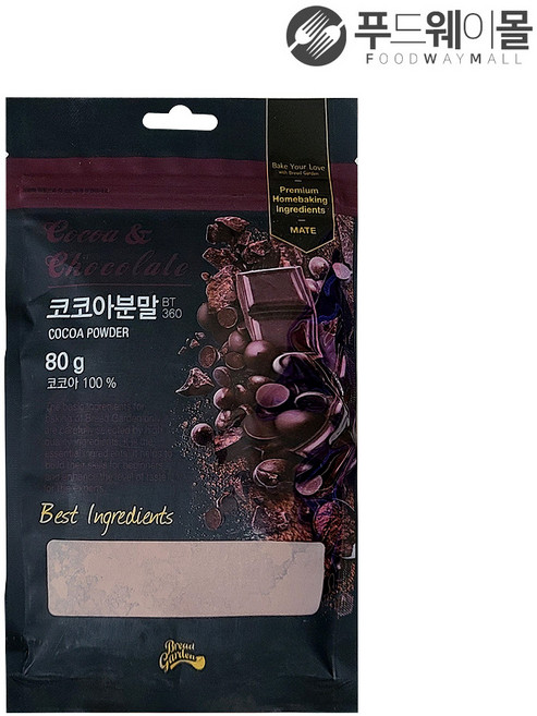 브레드가든 템퍼링이 되어있는 코코아파우더, 80g, 1개, 1개입