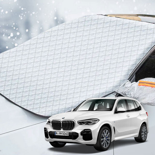 힐링 차량용 고급 BMW 성에 방지 커버 앞 유리 덮개 성애 제거 햇빛 가리개 차량 용품 추천, BMW 일반형
