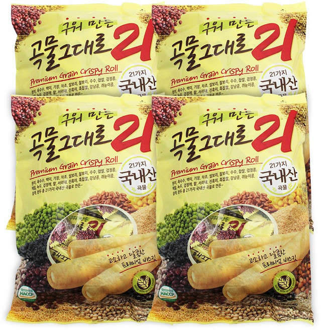 곡물그대로21 크리스피롤, 180g, 4개