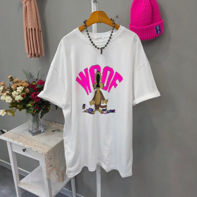 울프 롱박스 반팔티셔츠