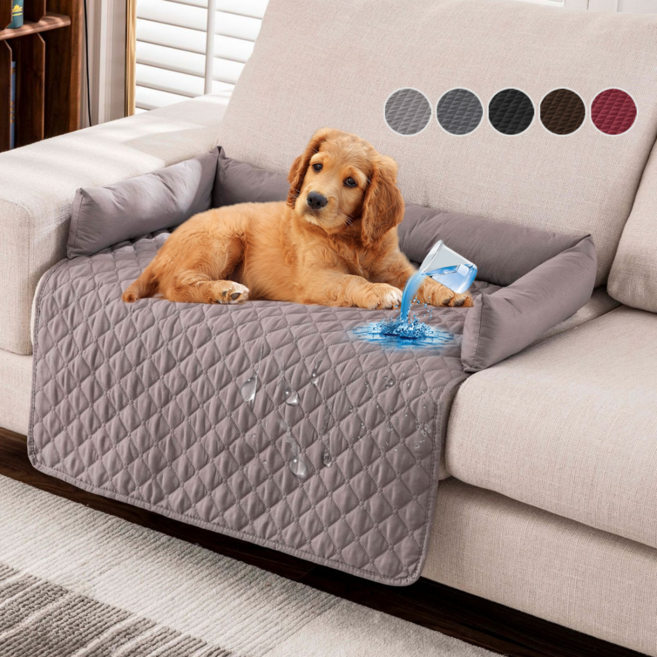 텍스스테드 반려동물 방수 미끄럼 방지 쿠션 매트, 라이트 그레이, 1개