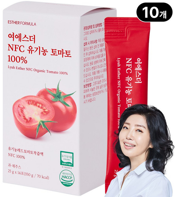 [본사직영] 여에스더 NFC 유기농 토마토 100% 국민영양 프로젝트, 10박스, 350g