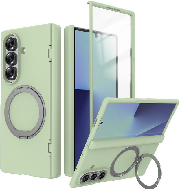 YINUO 갤럭시 Z 폴드 6 7 오토 힌지 가드 magsafe 360도 각도 조절이 거치대 케이스