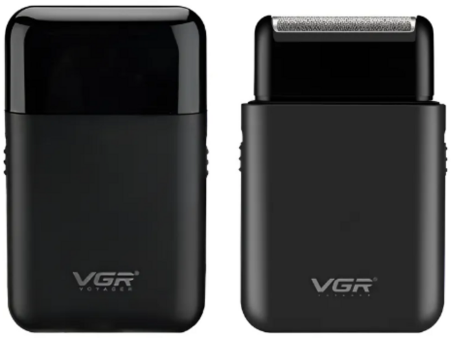 VGR 남성용 휴대용 충전식 미니 전기면도기, V-390 (충전식), 그린