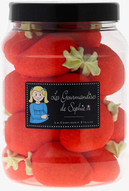 프랑스 레 구르망디즈 드 소피 Les Gourmandises de Sophie 큰 딸기모양 마시멜로 구미, 2개, 335g