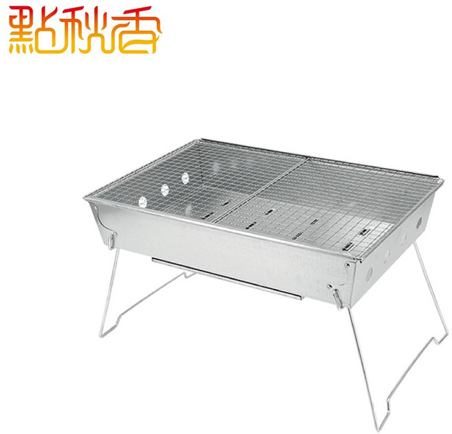點秋香 3045浪網碳烤爐加厚款 烤肉架 輕便折疊 露營烤肉必備, 1個