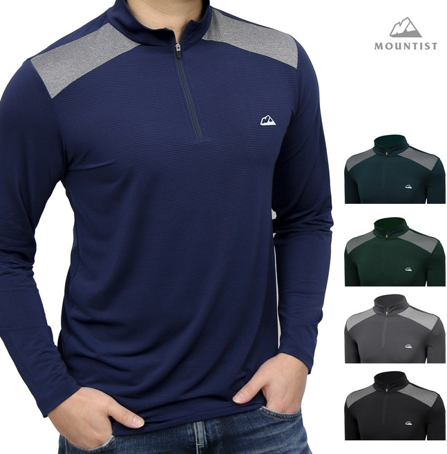 마운티스트 남성용 쿨냉감 기능성 코드 집업 티셔츠 004