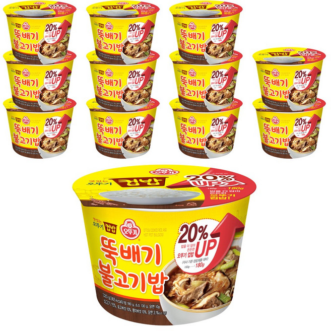 오뚜기 뚝배기 불고기밥 컵밥, 320g, 12개