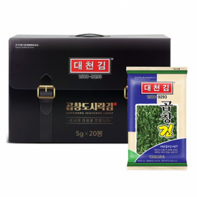대천김 곱창 도시락김 세트, 5g, 20개