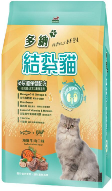 多納 結紮貓飼料 海鮮牛肉口味 9公斤 健康照護配方 促進腸道健康 SGS驗證, 9kg, 1個, 泌尿+腸道健康