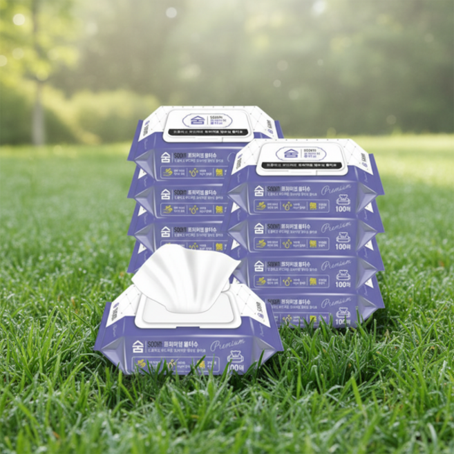 숨 프리미엄 물티슈 100매 10팩, 100