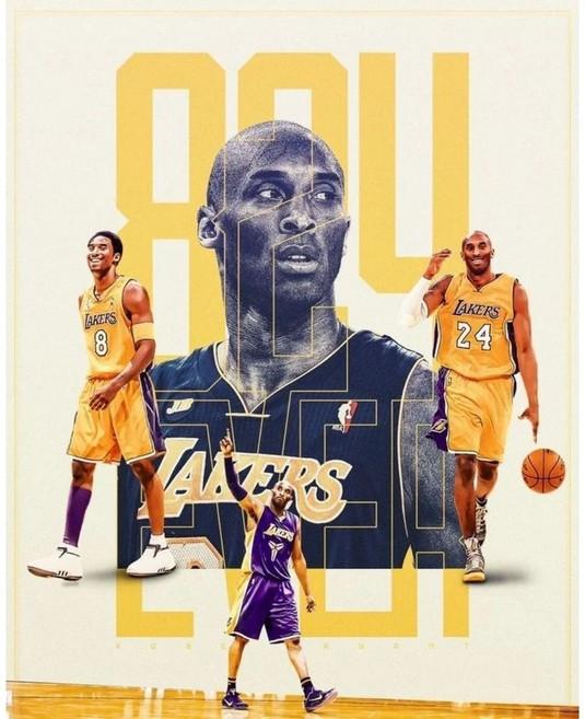 Kobe科比海報 NBA籃球明星宿舍臥室床頭裝飾畫, 1個, 科比海報-1150x70cm