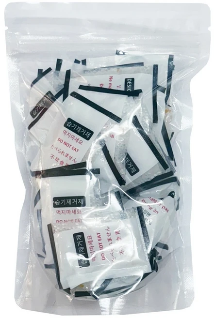 실리카겔 습기제거제 식품용 제습제 자체반응형, 5g, 50개 - 쿠팡