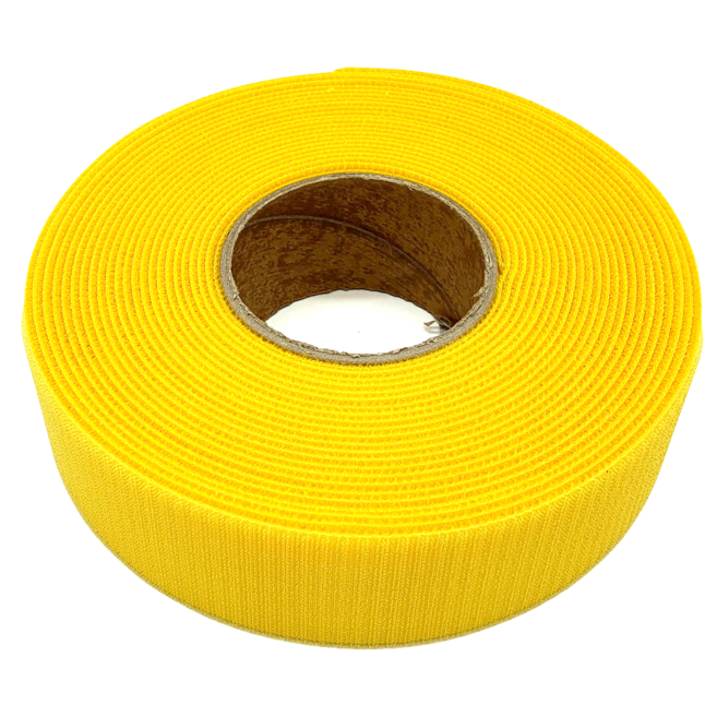 폭 5cm 국산 잘라쓰는 전선정리 암수한몸 양면벨크로타이 노란색 일반형, 10미터 1롤, 1개