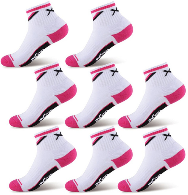 XPD-빅터 스포츠 양말 8P 여성용 등산양말 운동양말, 핑크 8P