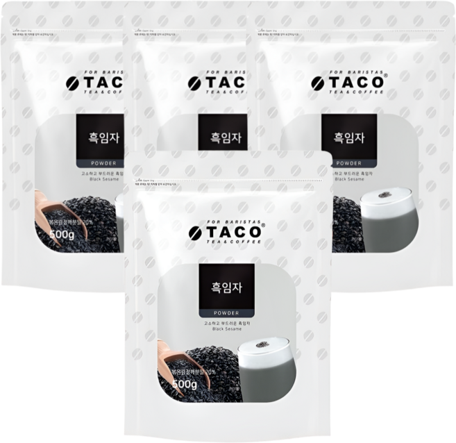 타코 흑임자 파우더 라떼분말, 500g, 1개입, 4개