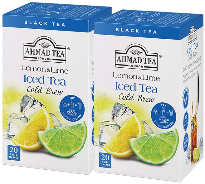 & 20 2 [ AHMAD TEA ] 아마드 티 콜드 브류 레몬 라임 티백 수출 개인 포장 가방 ×, 20개