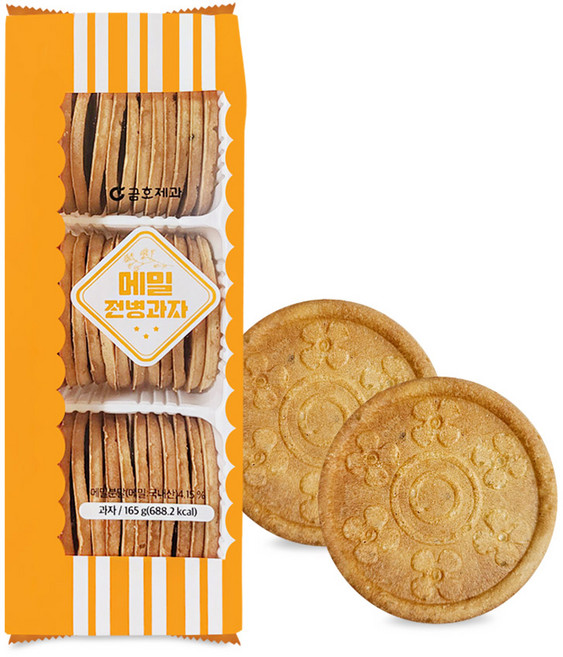 금호제과 메밀 전병과자 센베이 주전부리 담백한 옛날 전통 과자, 25개, 165g