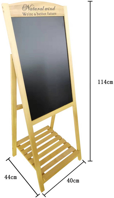 利多文具 花架黑板 站立黑板 復古黑板, 黃色
