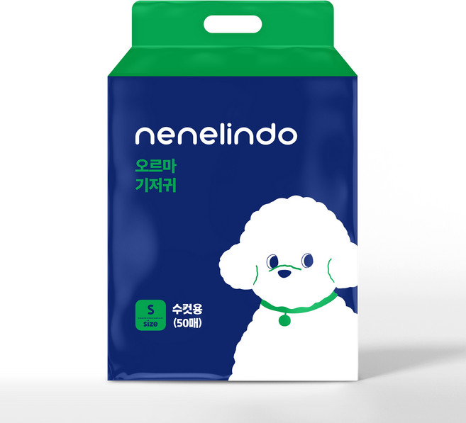 네네린도 오르마 강아지 기저귀 수컷용, 1세트, 50개입, 소형
