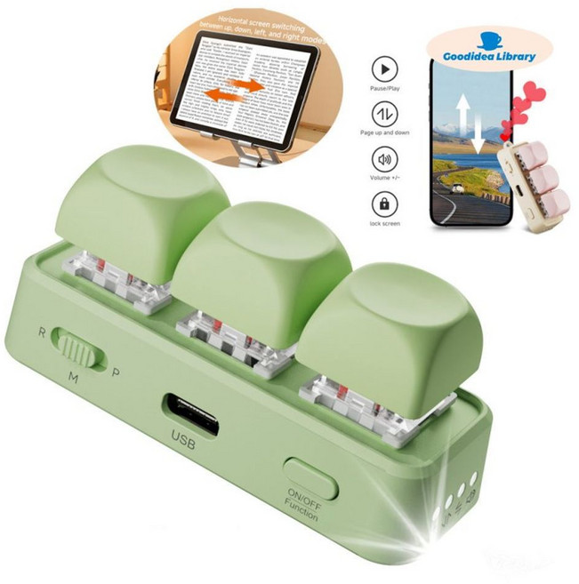 3키 키보드 매크로 단축키 이북리더기 보조키보드 커스텀 블루투스 키패드 무선, D. 을 사용 없습니다 나 으로 사진을 주의 깊게 촬영, A. 동일 색상 분류