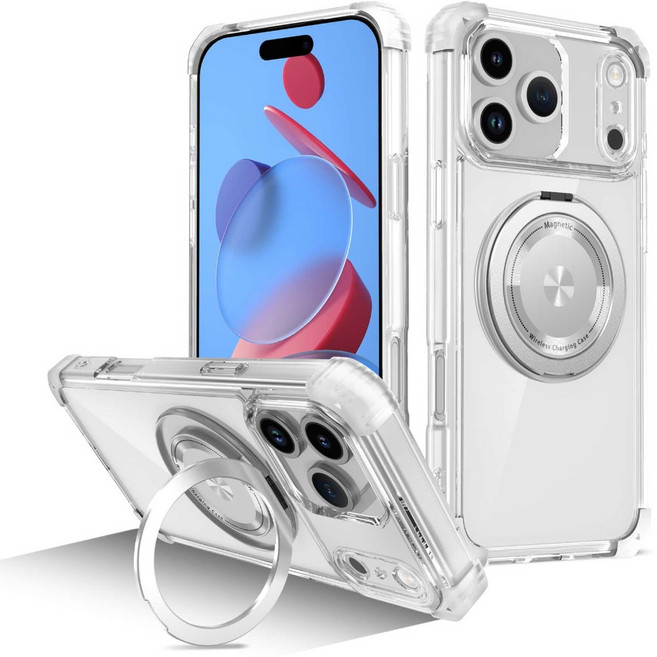 360 旋轉磁吸支架 加高鏡框 手機殼 適用 iPhone 17 16 15 Pro max