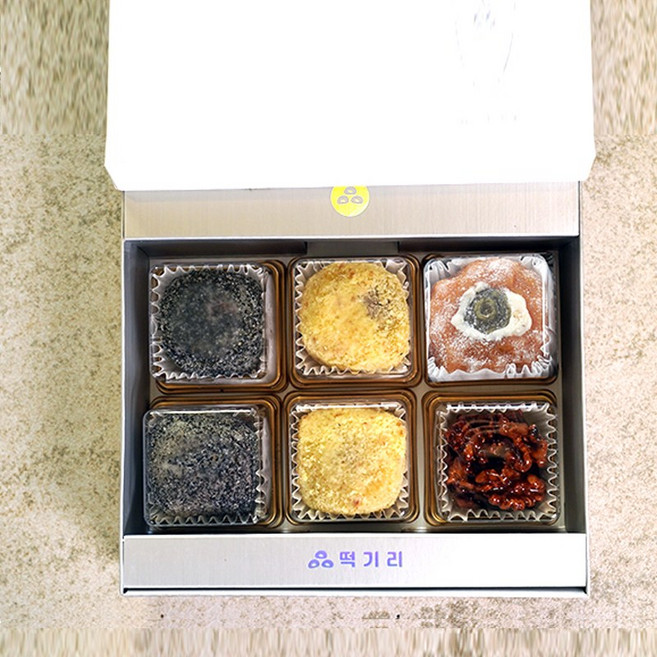 떡기리 답례떡 찹쌀 통팥떡 6구, 합격기원 3호(통팥떡4구+강정+곶감1구씩)