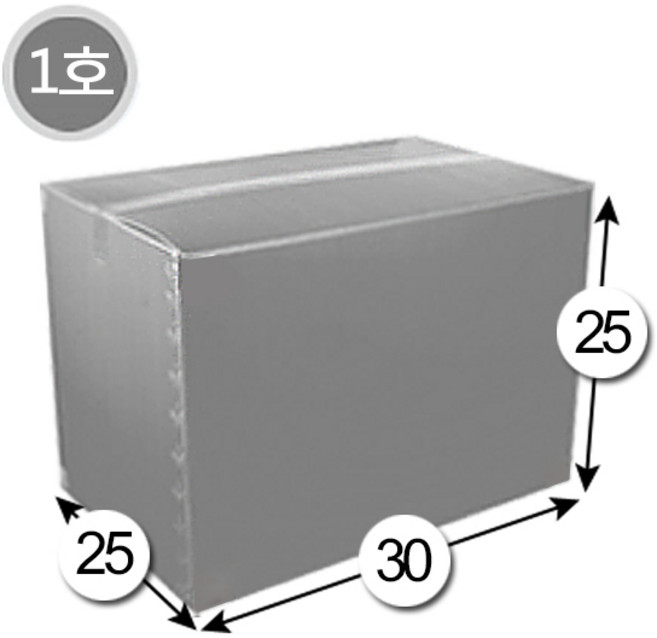 대성포장 이사박스 정리함 이삿짐박스 단프라박스, 1개, 1호 은색
