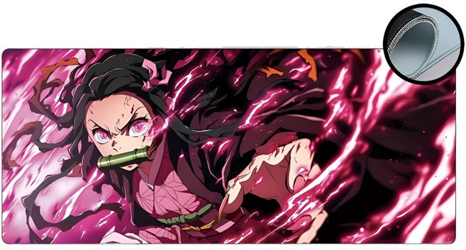 루미팝 귀멸의칼날 게이밍 마우스 장패드 800x300mm, 1개, B타입