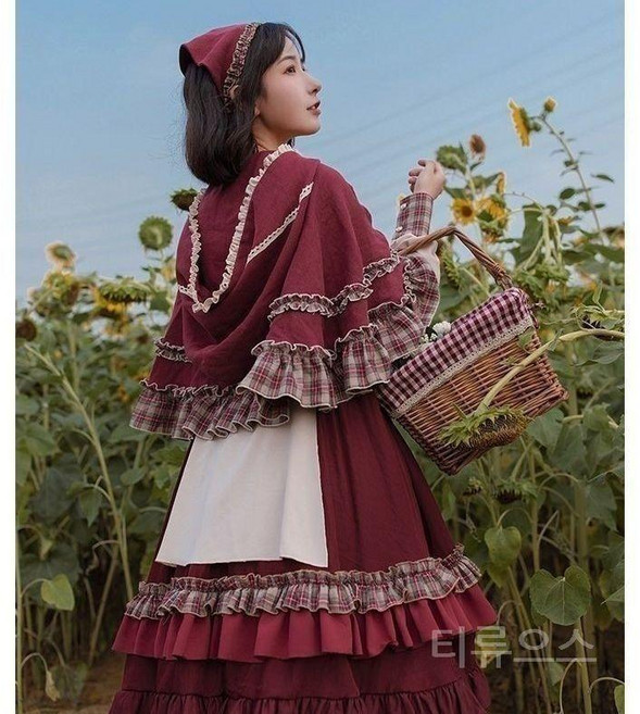 티류으스 할로윈 코스프레 의상 빨간망토 차차 파티룩