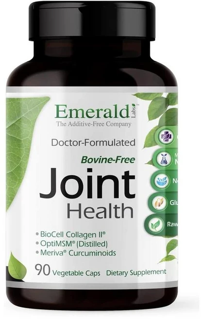 Emerald Laboratories Joint Health 에메랄드 래보래토리즈 글루코사민 바이오셀 콜라겐 포도씨 피토솜 강황 녹차 석류 생강 바이오페린 함유 90정, 1개 - 쿠팡