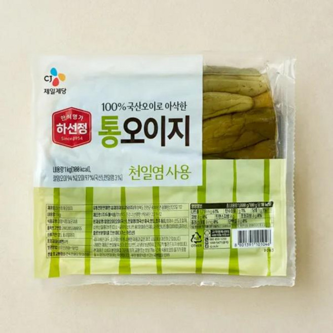 CJ 하선정 통오이지 1kg 1개