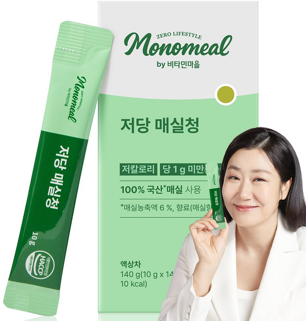 비타민마을 모노밀 100% 국산매실 저당 매실청 스틱 14포, 1개, 140g