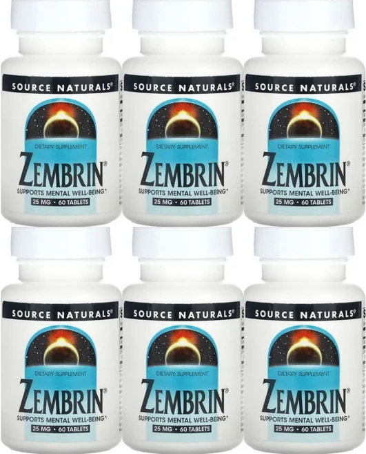 Source Naturals 소스내추럴스 젬브린 25mg 테블릿, 6개, 60정 - 쿠팡