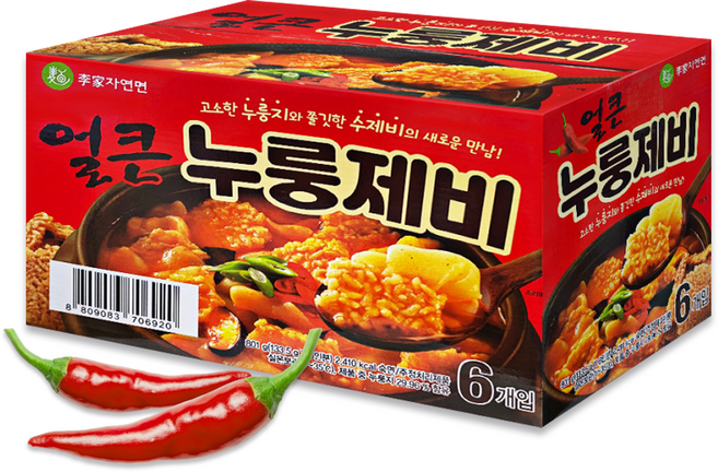 코스트코 얼큰누룽제비 이가자연면 누룽지 수제비, 801g, 4박스