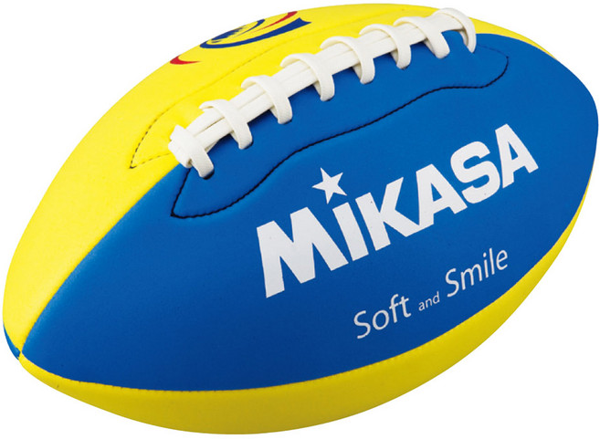 미카사 EVA 럭비공 FF-YBL 유소년 어린이 안전 소프트 미식축구공, 1개