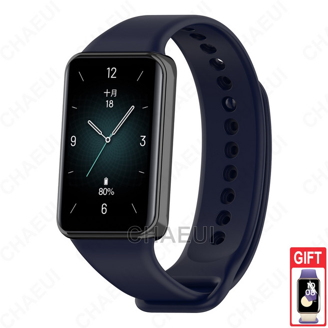 榮耀手環9 矽膠錶帶 純色運動錶帶, 1個, 深藍,Honor Band 9