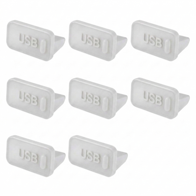 [위너] USB-A 먼지마개, 8개, 화이트