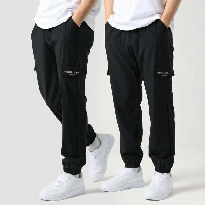 오로꼬 1+1 남자 아이스 조거팬츠 냉감 여름 바지