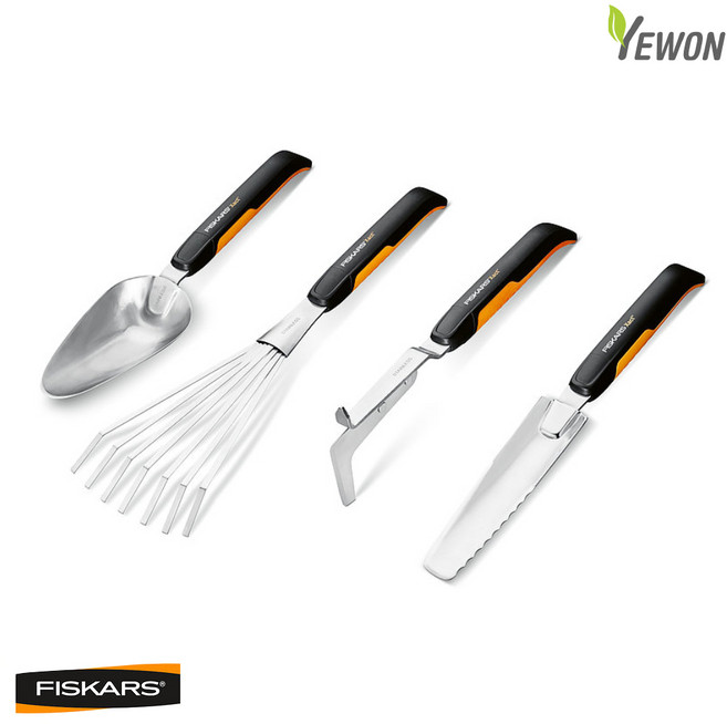 [피스카스] Xact 원핸드 작업공구 4종 잡초제거삽 잡초제거칼 핸드레이크 모종삽 화분이식 모든 종묘작업에 포괄적 사용가능 스테인레스 재질, 잡초제거삽&톱 1027046, 1개