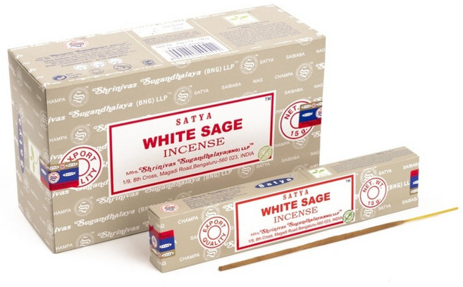 사티아 나그참파 인센스 스틱 15g x 12p 180g, 화이트세이지