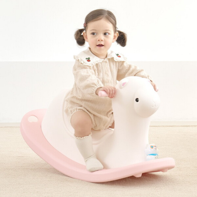 [아이팜] 리틀라마 흔들말 유아 흔들목마, 색상:그레이, 상세 설명 참조