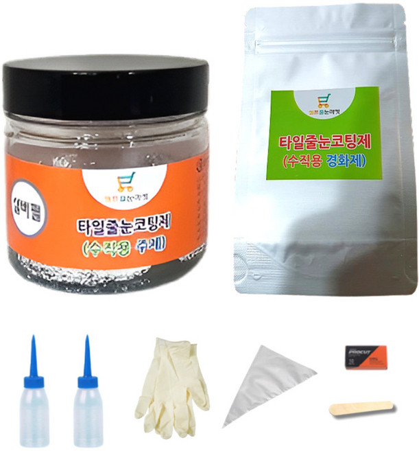 셀프줄눈마켓 벽면용 줄눈 코팅제 실버펄 100g, 1세트