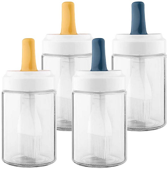 Xi bi Mi yuan 유리 오일 실리콘 브러시 포함, 4개, 250ml