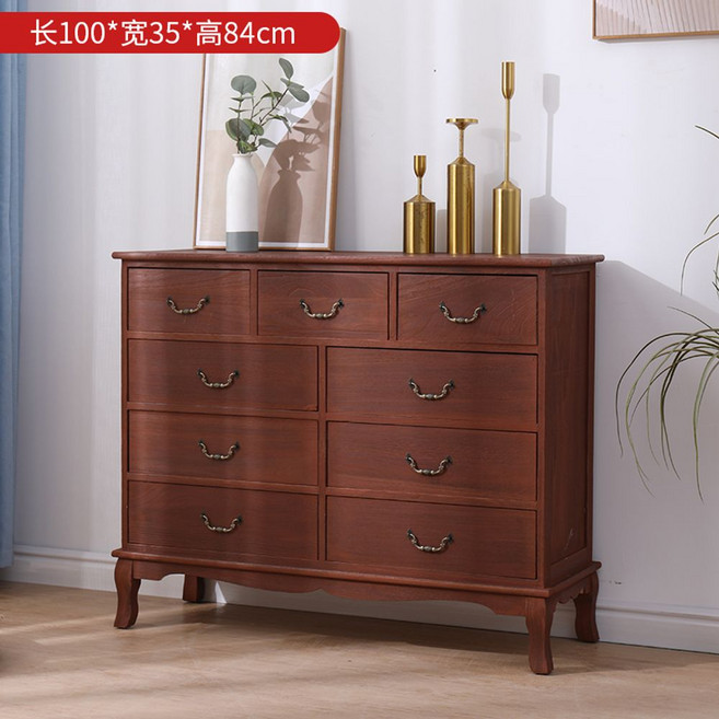 침실 서랍장 깊은 수납장 우드 안방 옷 다용도 원목 대형 드레스룸, 완제품, 라지 바베큐 색구두장