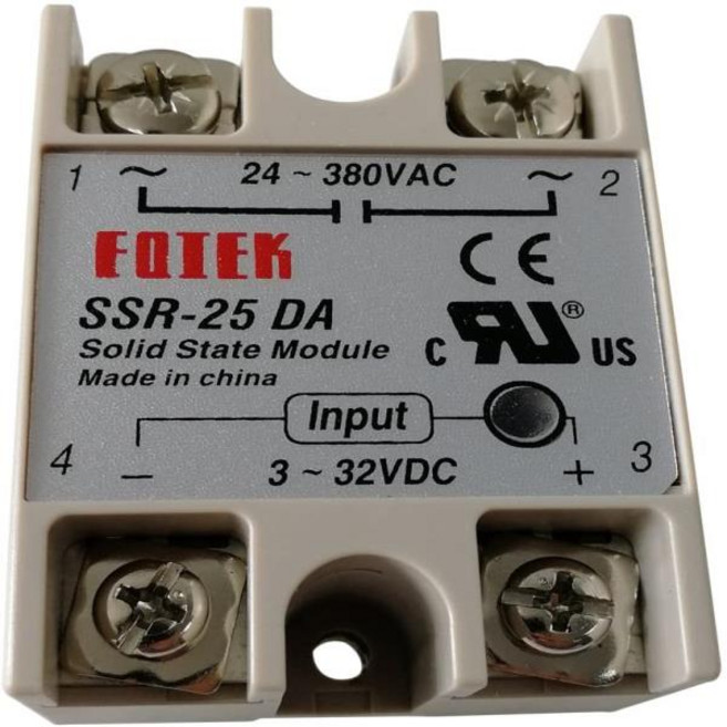 SSR-25 DA DC-AC 솔리드 스테이트 릴레이 (SSR-25DA) 25A, 1개